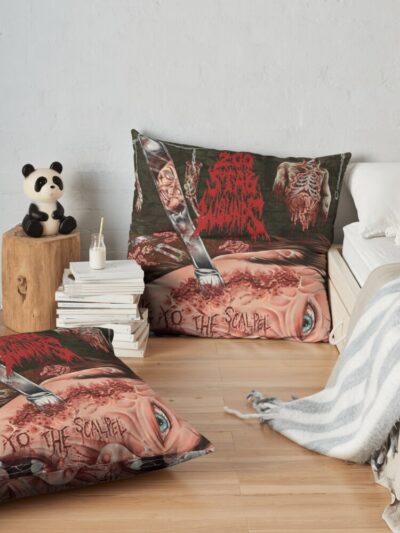 200 Stab Wounds Slave To The Scalpel Throw Pillow Official 200 Stab Wounds Merch