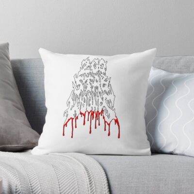 Classic Logo Blood 200 Stab Wounds Throw Pillow Official 200 Stab Wounds Merch
